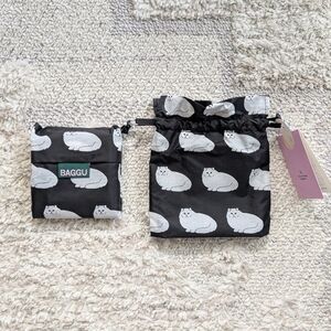 Baggu Fluffy Cat Standard Reusable Bag + Pouch